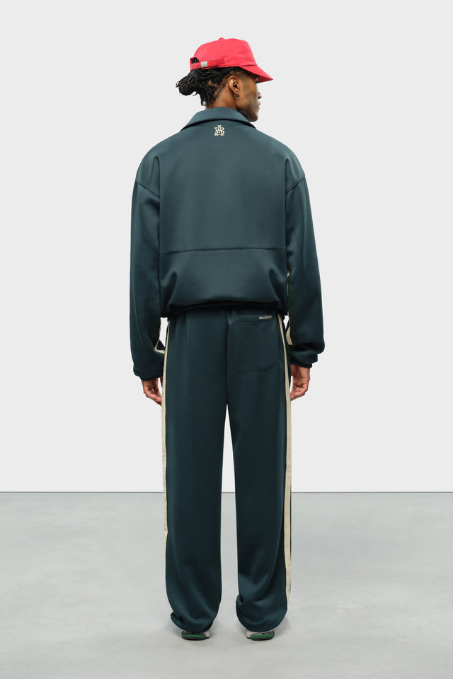 monogram track jacket epsom green/ecru