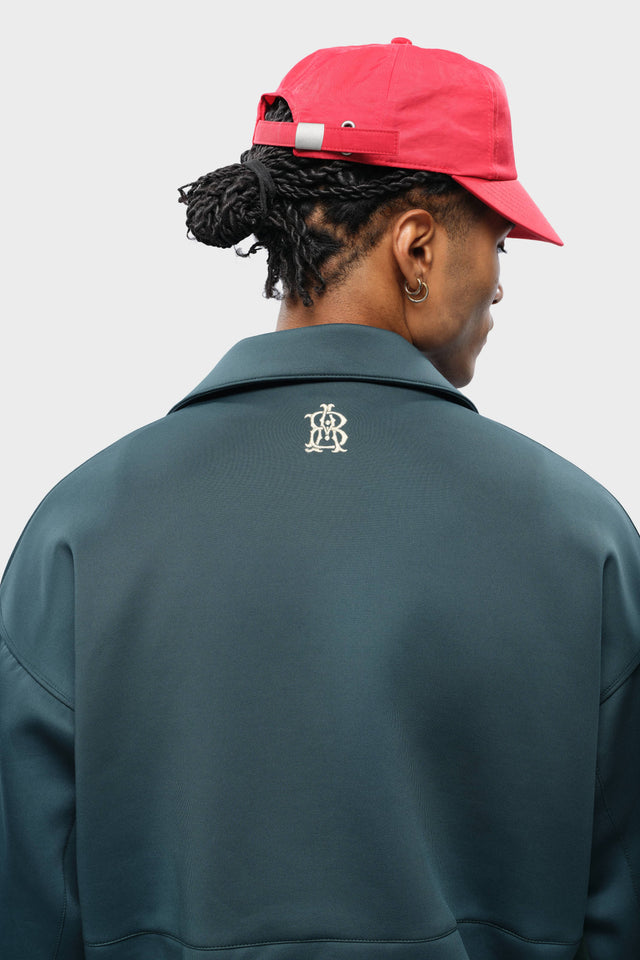 monogram track jacket epsom green/ecru