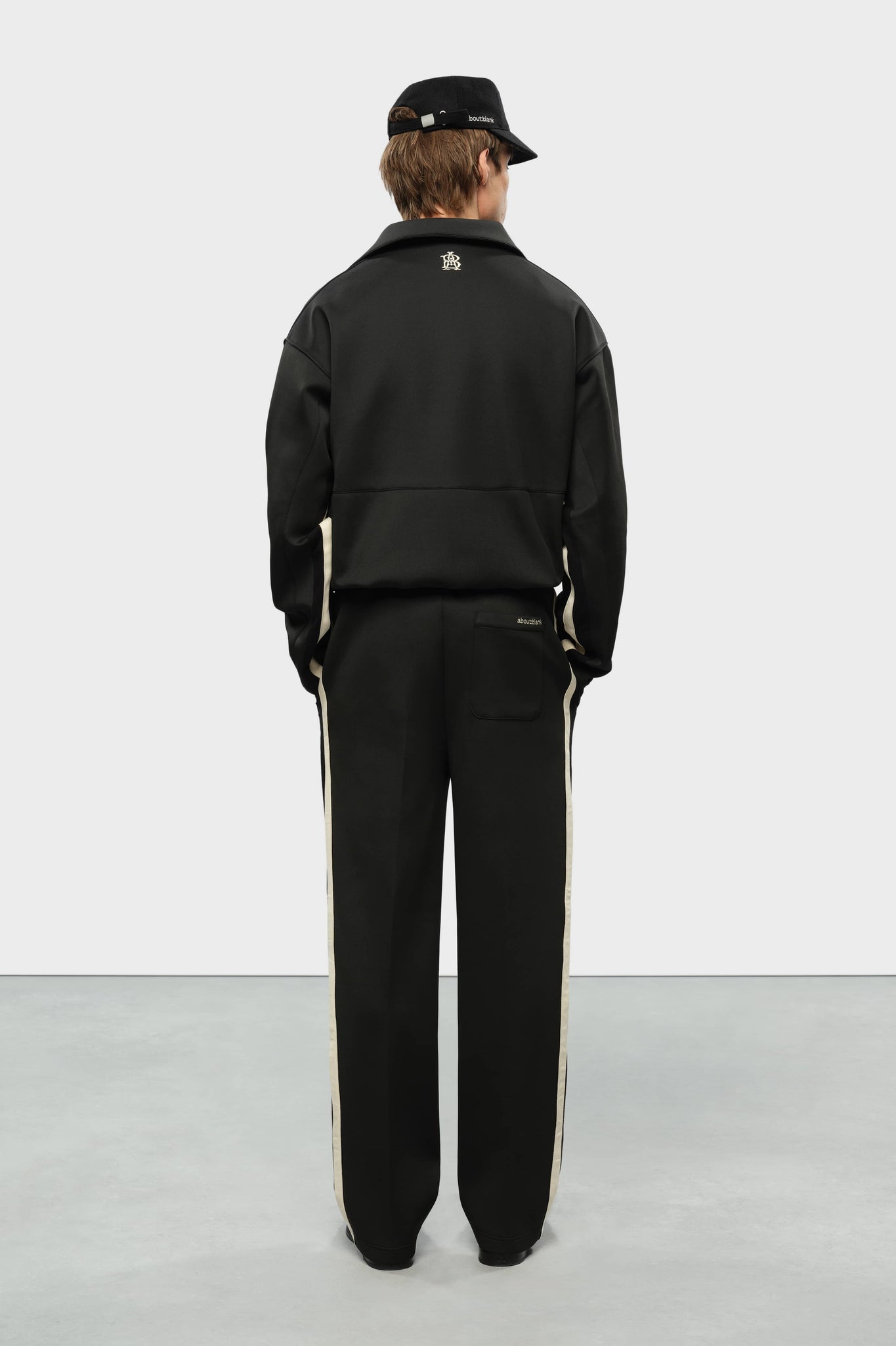 monogram track jacket black/ecru