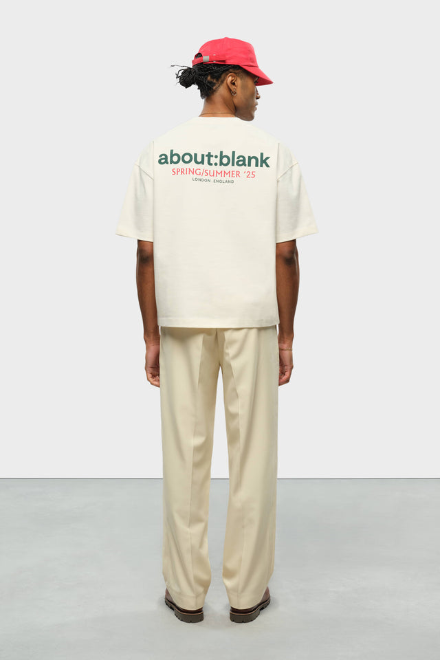 everyday pleated trouser ecru