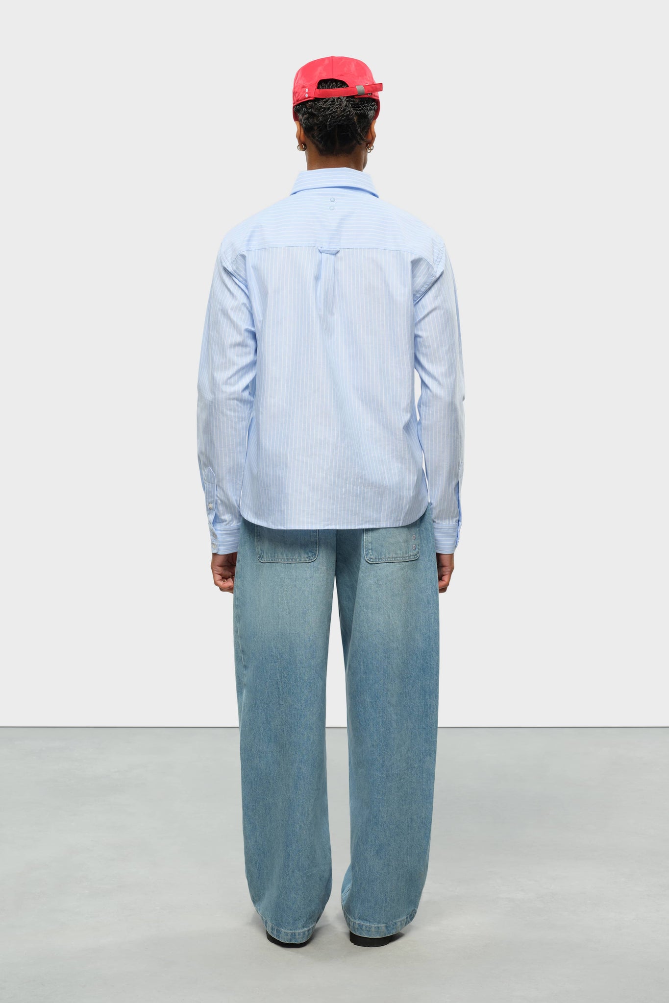 oxford script shirt blue/white