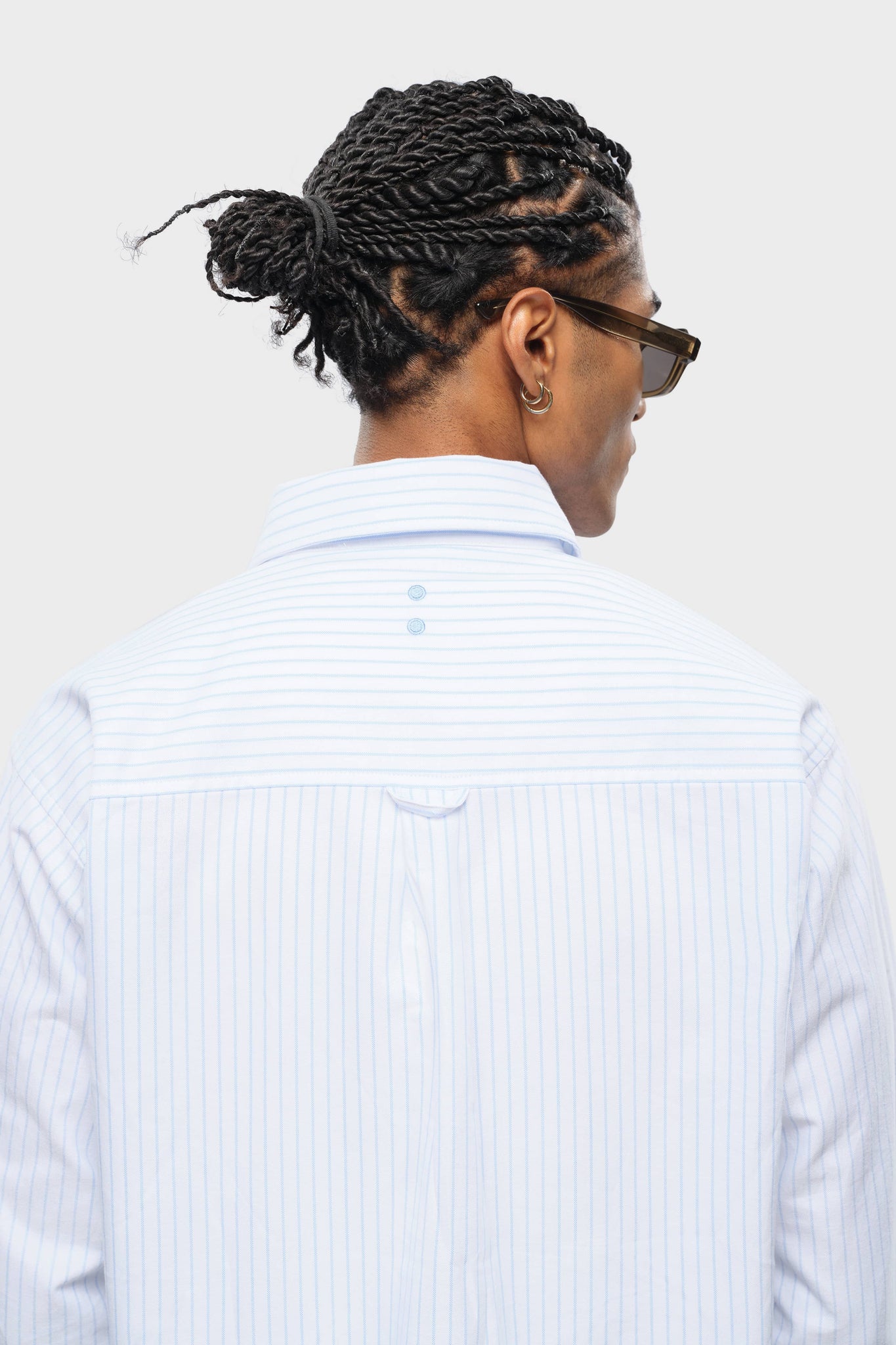 oxford script shirt white/blue