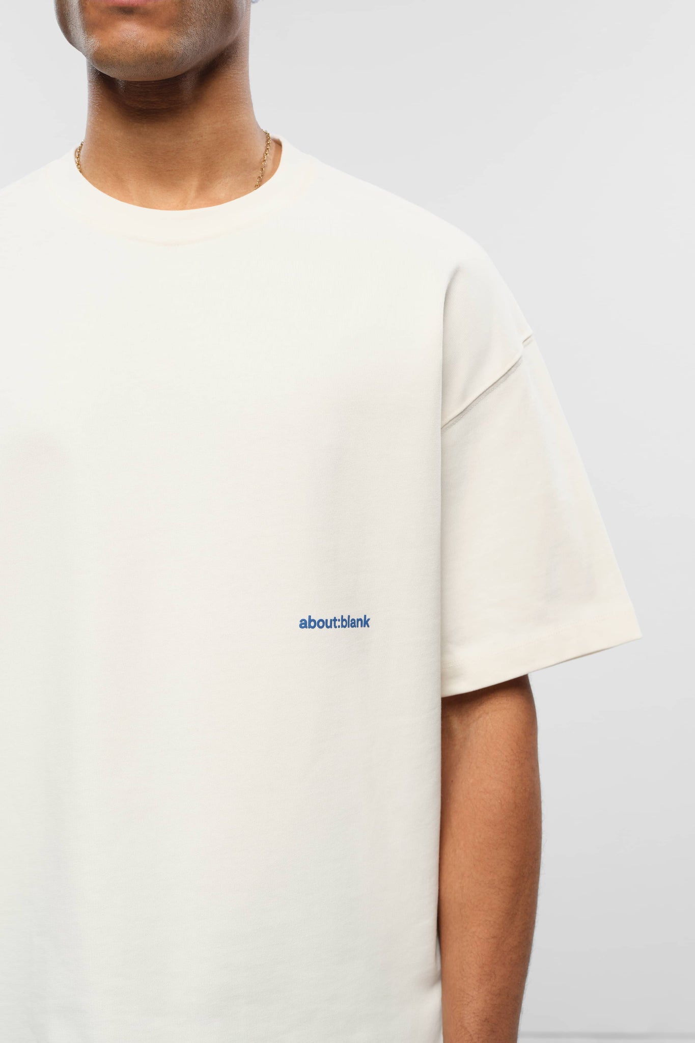 box t-shirt oat/estate blue