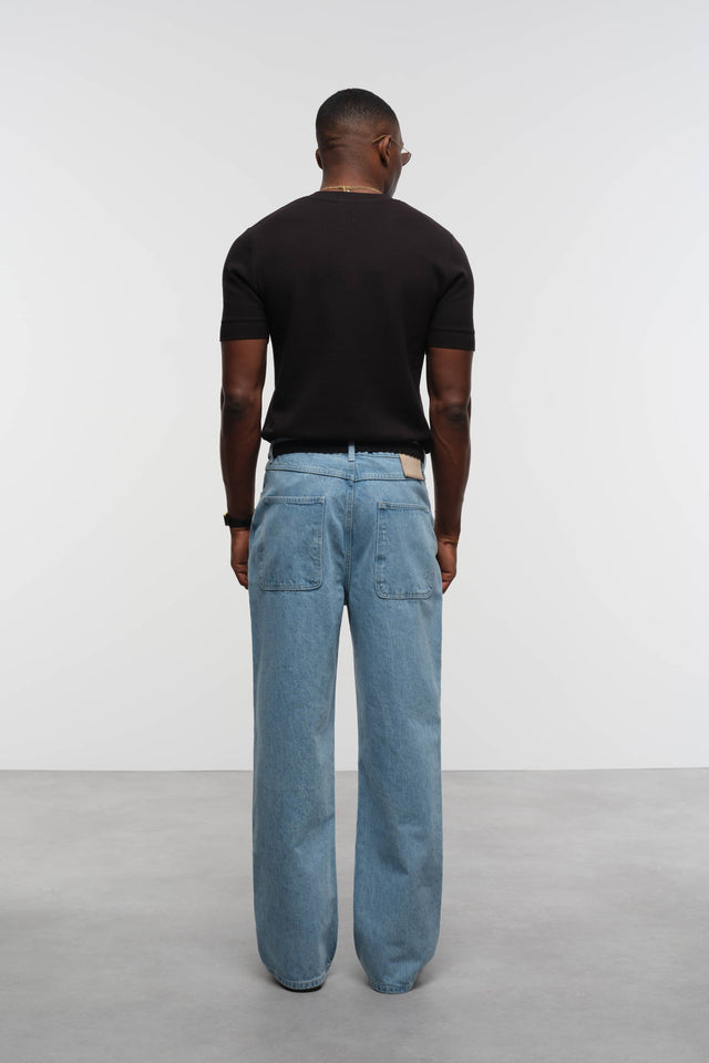 relaxed denim light wash