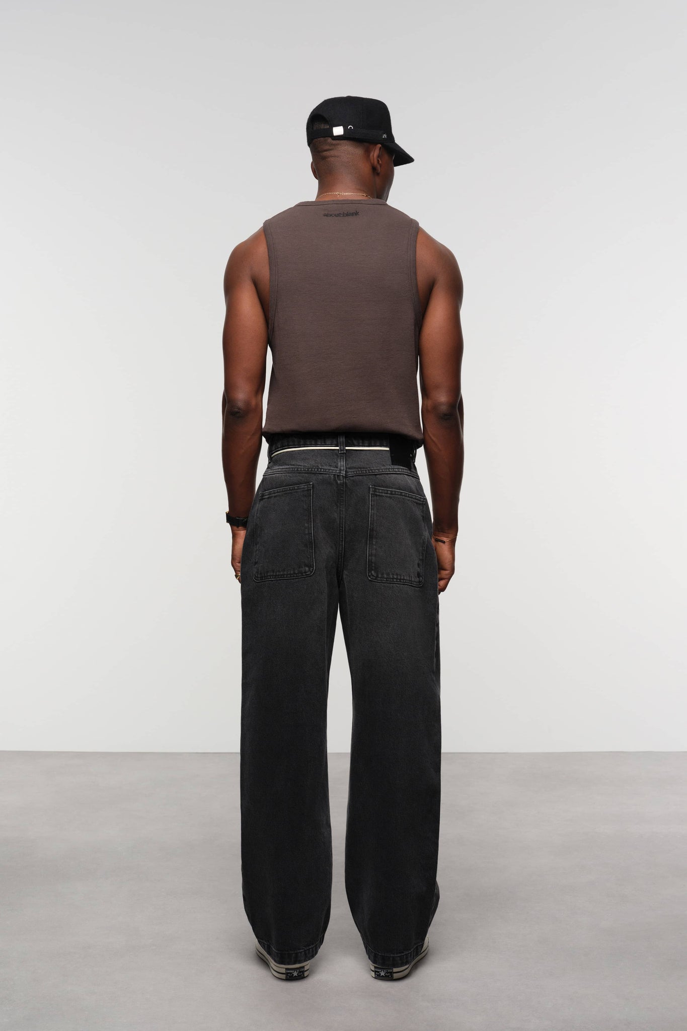 wide leg denim jean vintage black