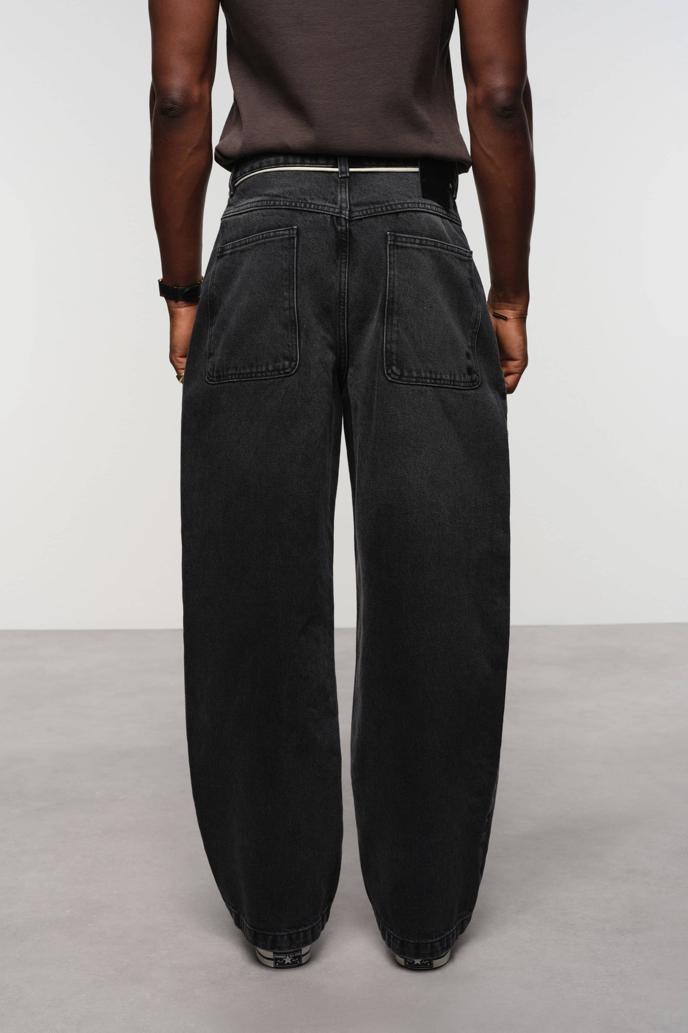 wide leg denim jean vintage black