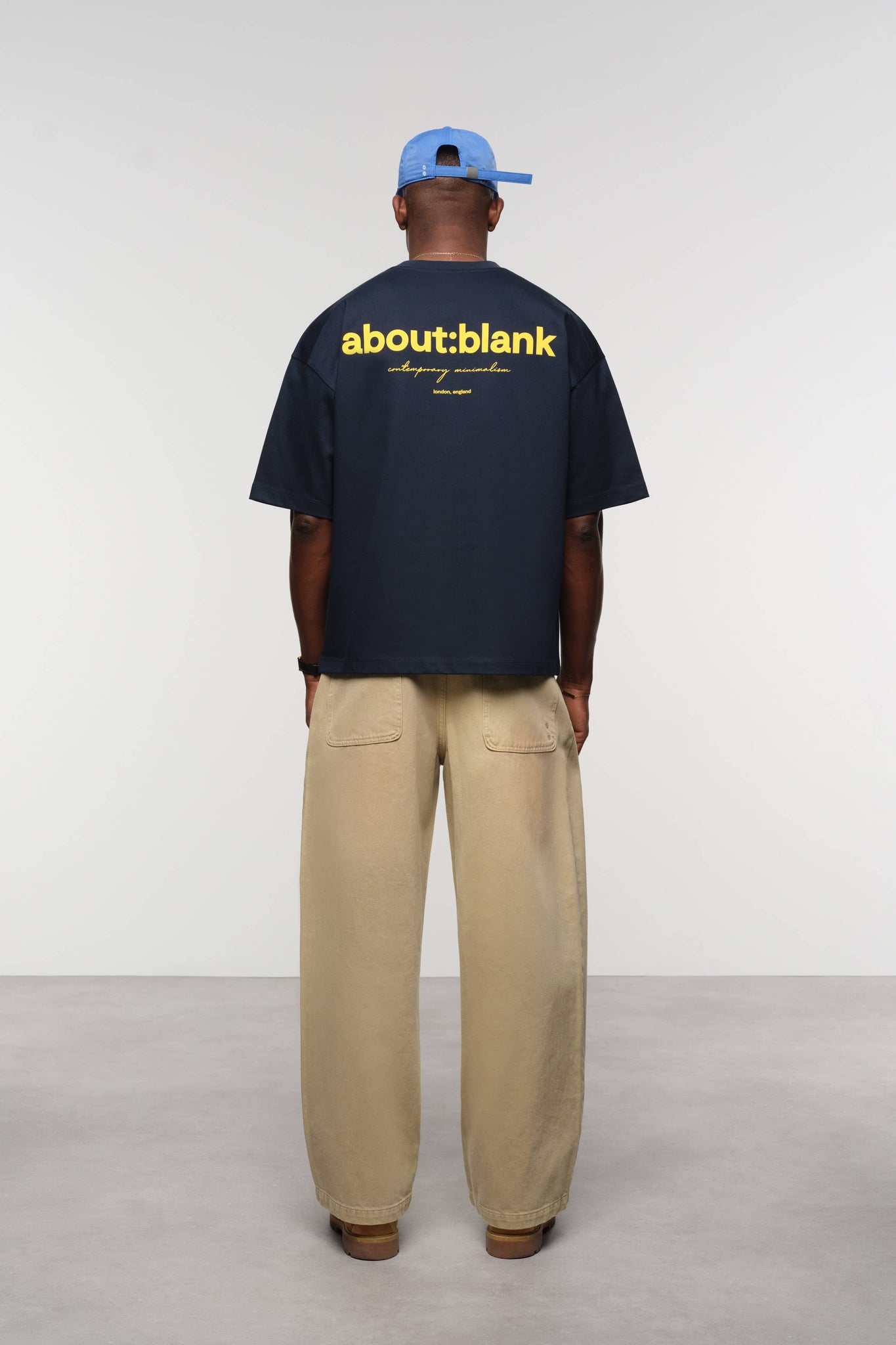 box t-shirt navy/yellow