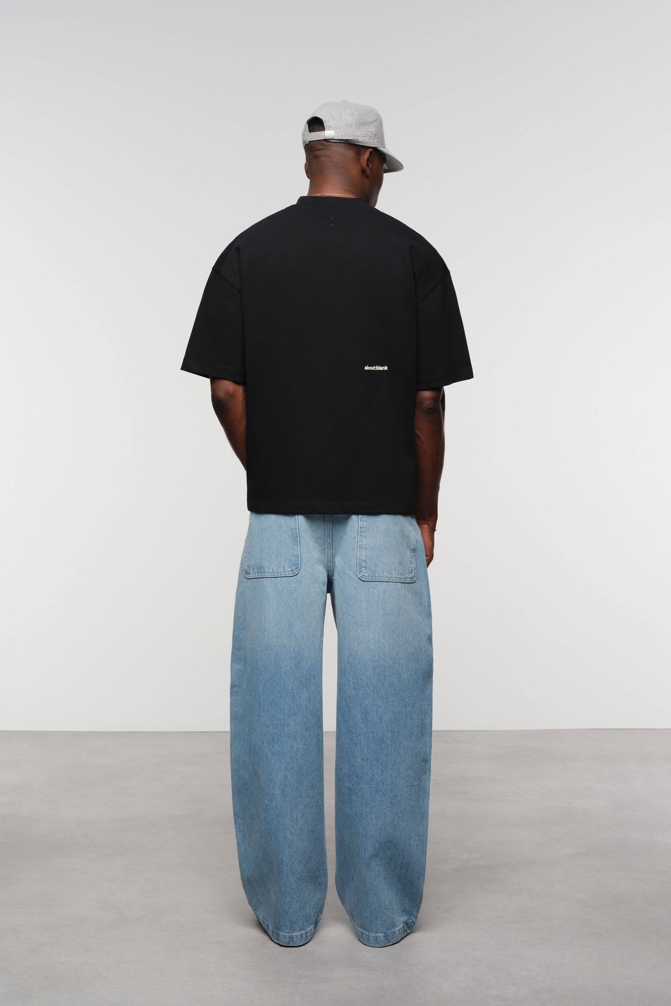 mock neck t-shirt black/ecru