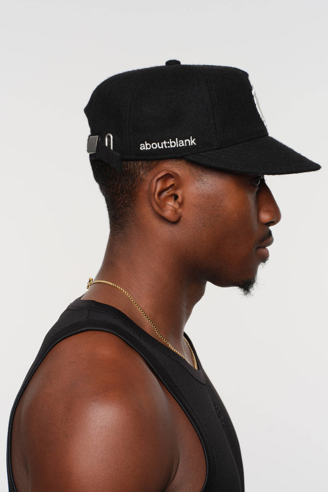 monogram wool cap black/ecru