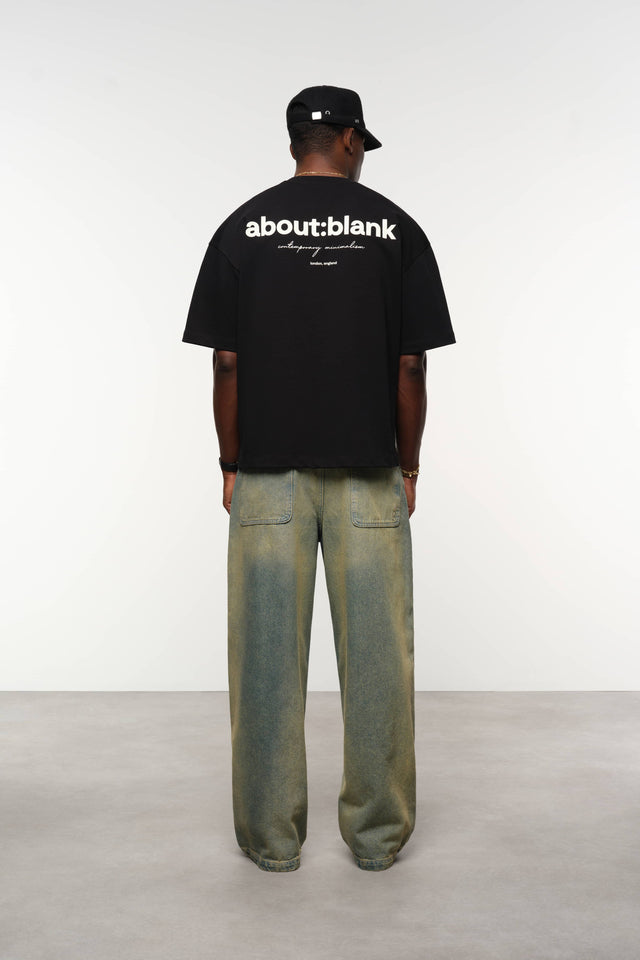box t-shirt black/ecru
