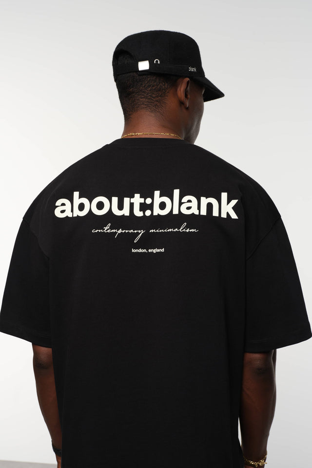box t-shirt black/ecru