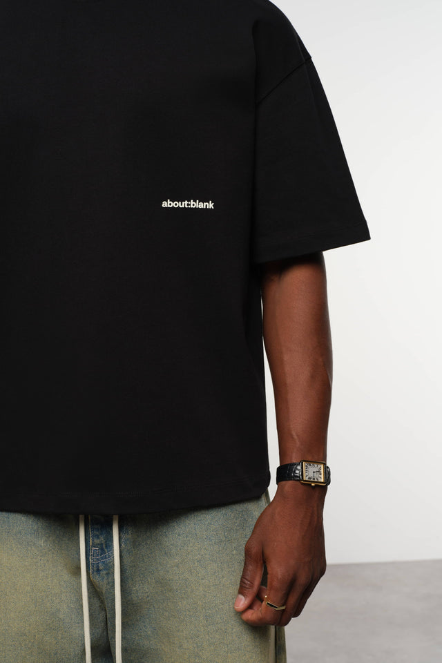 box t-shirt black/ecru