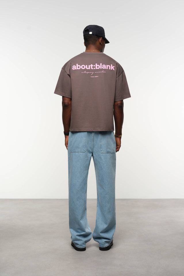 box t-shirt charcoal/pink