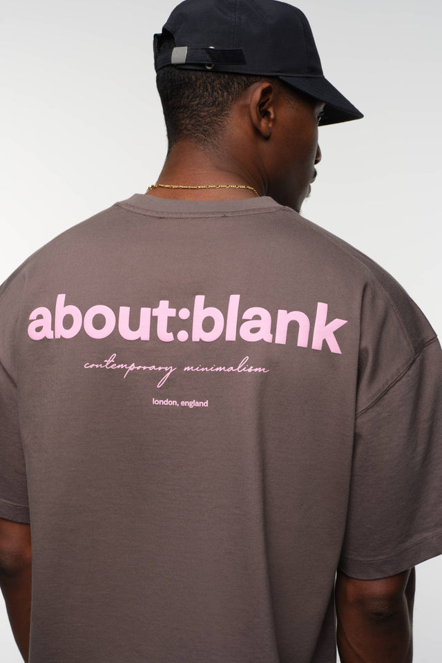 box t-shirt charcoal/pink