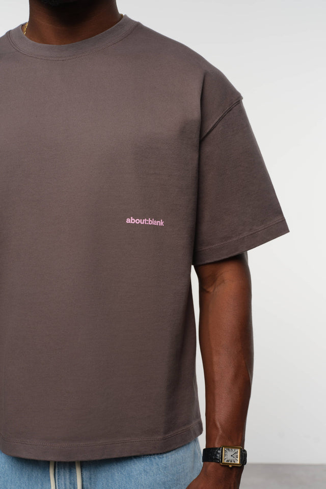 box t-shirt charcoal/pink