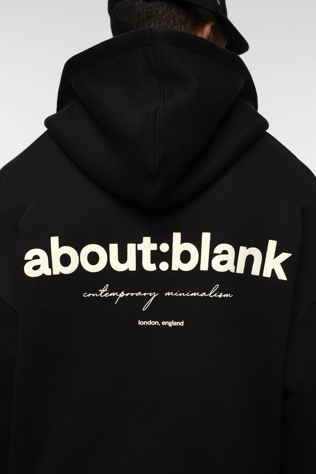 box hoodie black