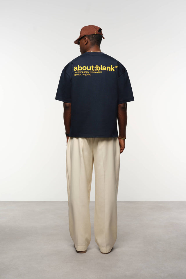 collection t-shirt navy/yellow