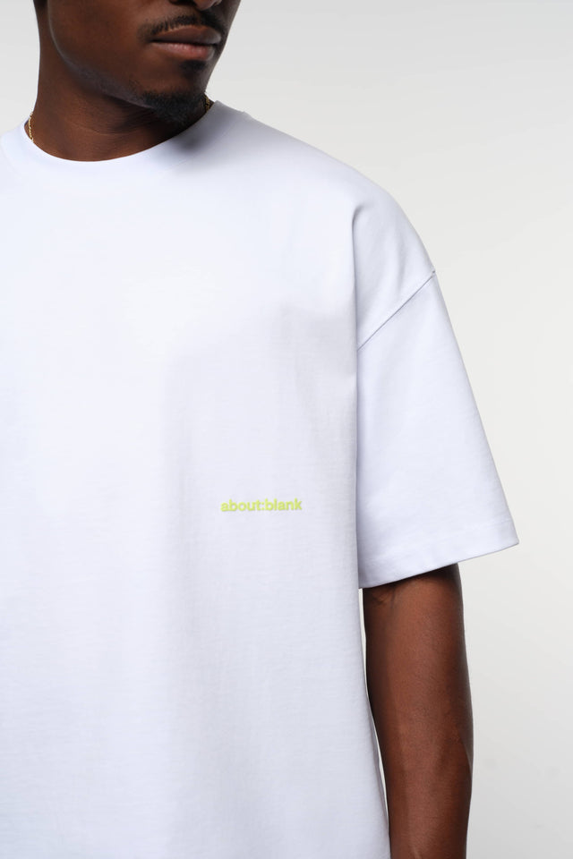 box t-shirt white/lime