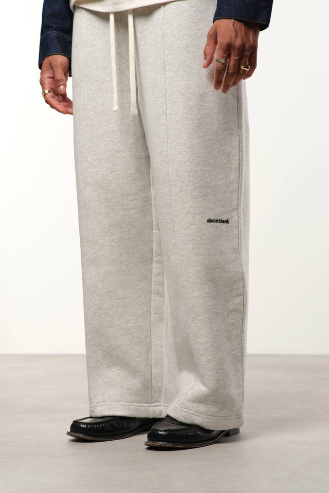 pleated sweatpant grey marl/black