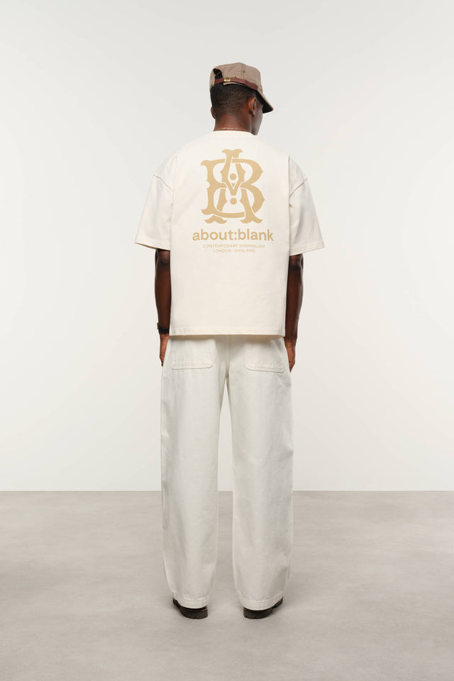 emblem t-shirt oat/gold