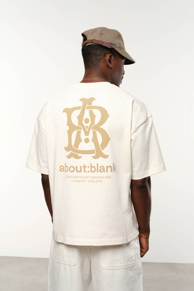 emblem t-shirt oat/gold