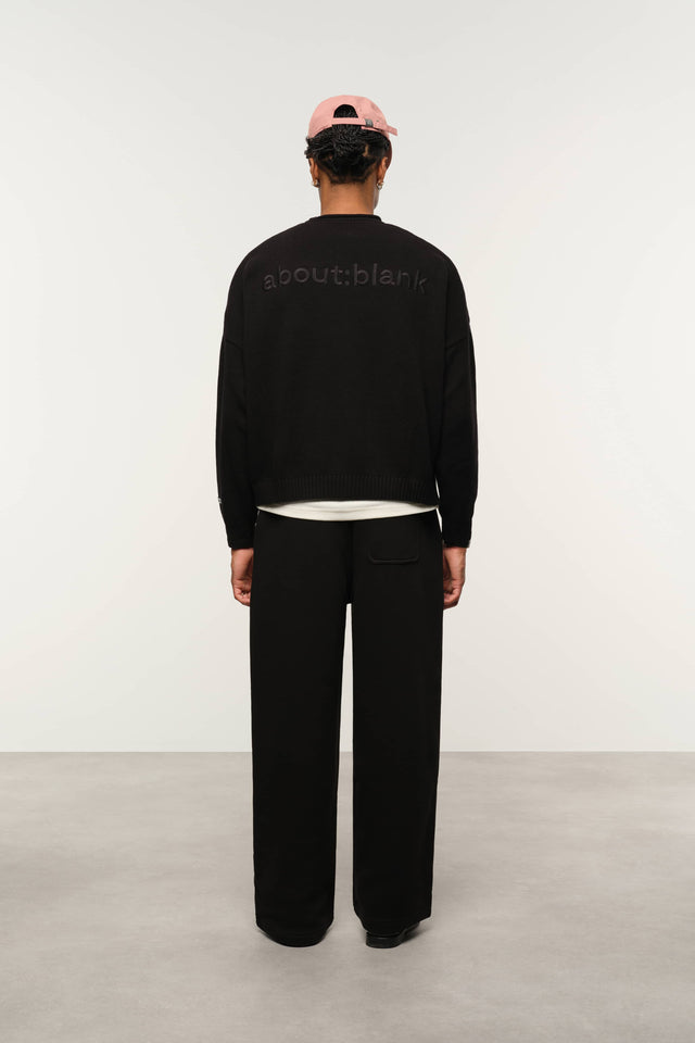 pleated sweatpant black/ecru