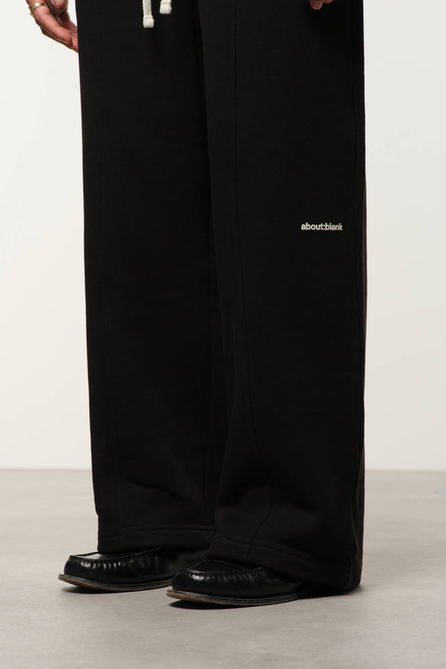 pleated sweatpant black/ecru