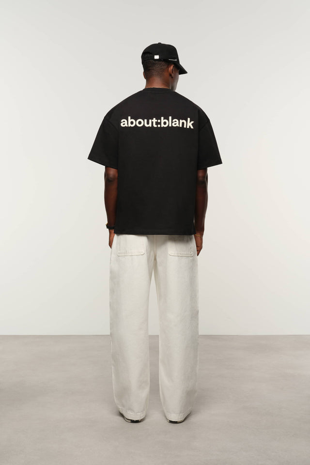 reverse t-shirt black/ecru