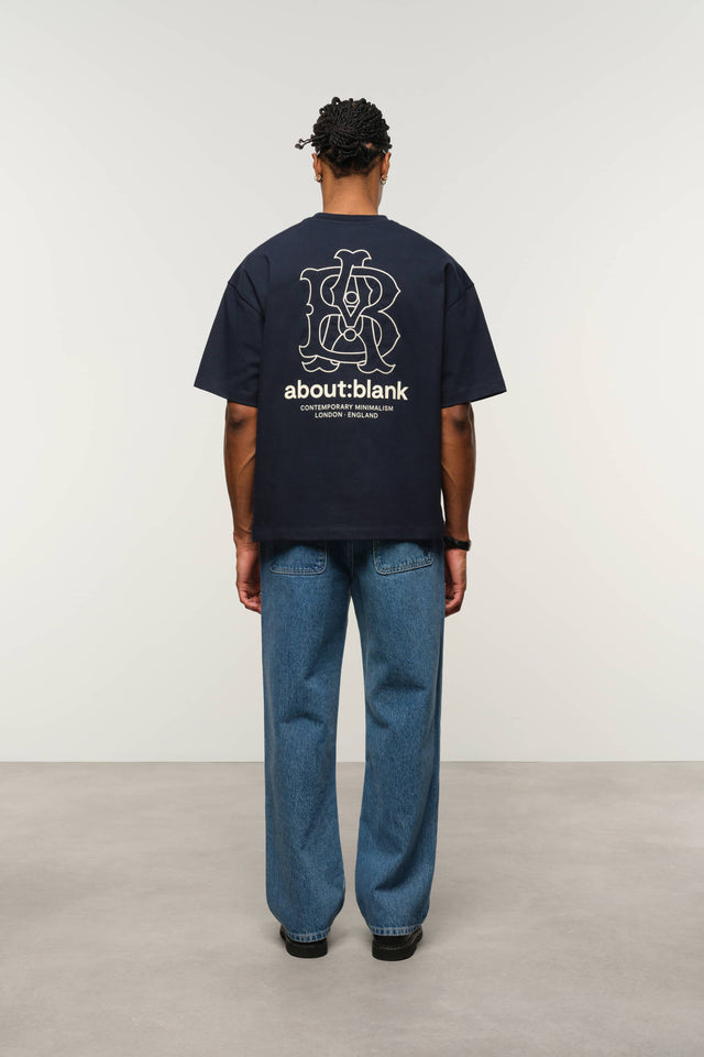 emblem t-shirt navy