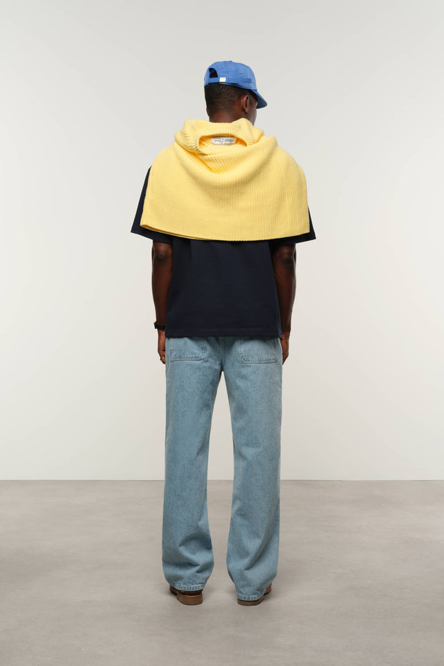 reverse t-shirt navy/yellow