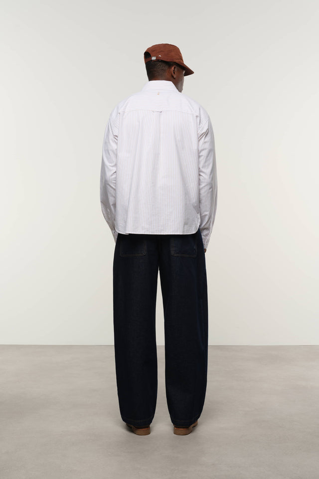 oxford script shirt beige/white