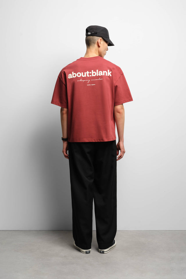 box t-shirt wine/ecru