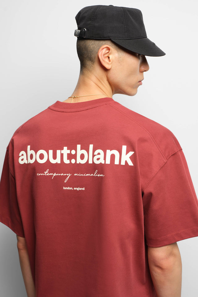 box t-shirt wine/ecru