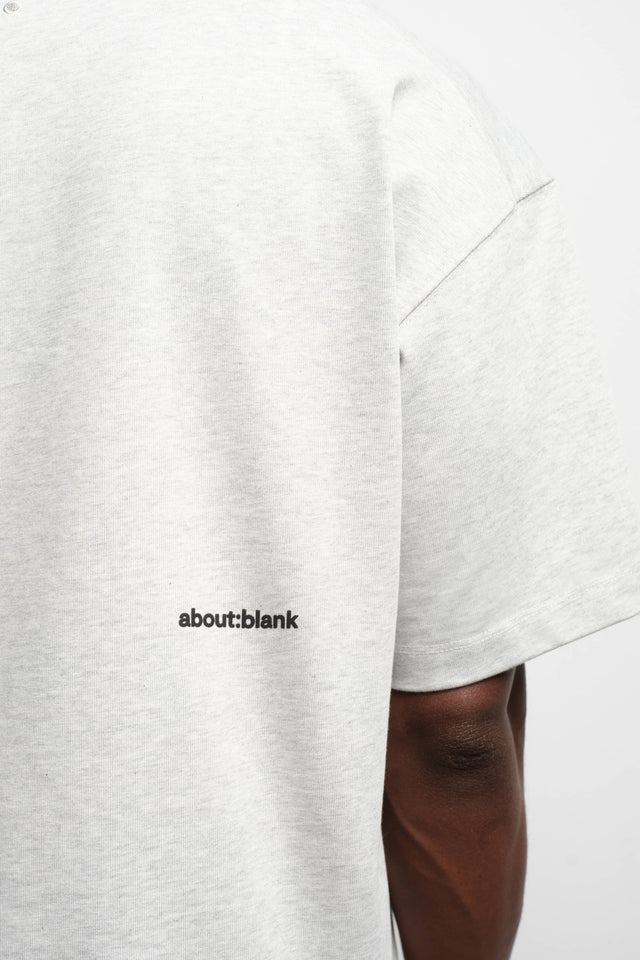 mock neck t-shirt grey marl/black