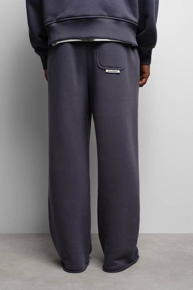 cut off sweatpant smoke blue/ecru