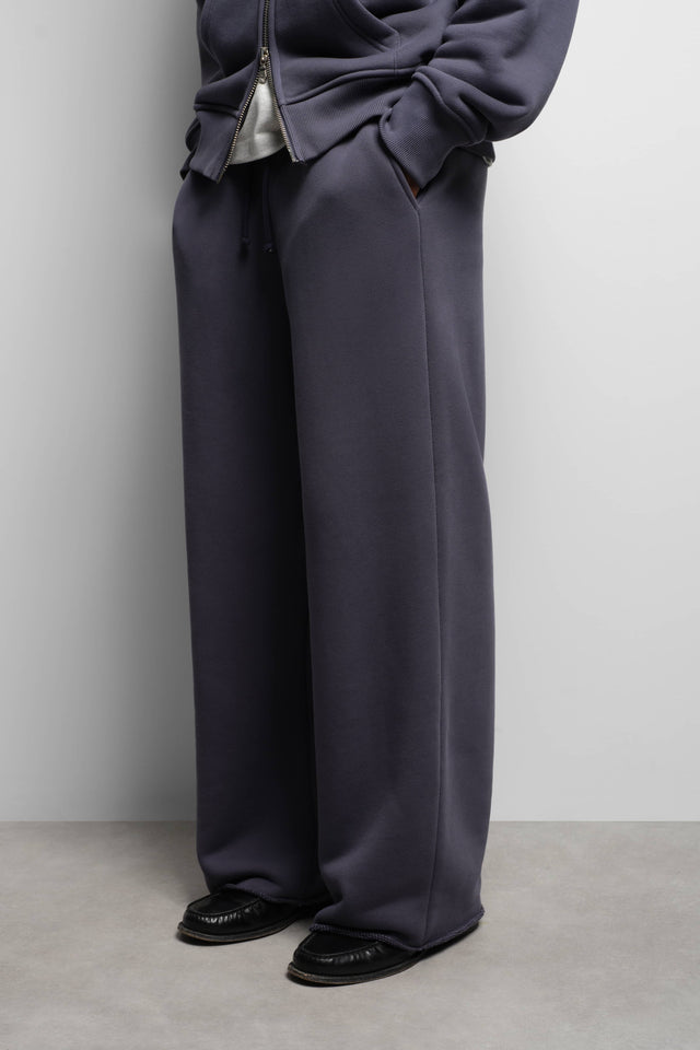 cut off sweatpant smoke blue/ecru