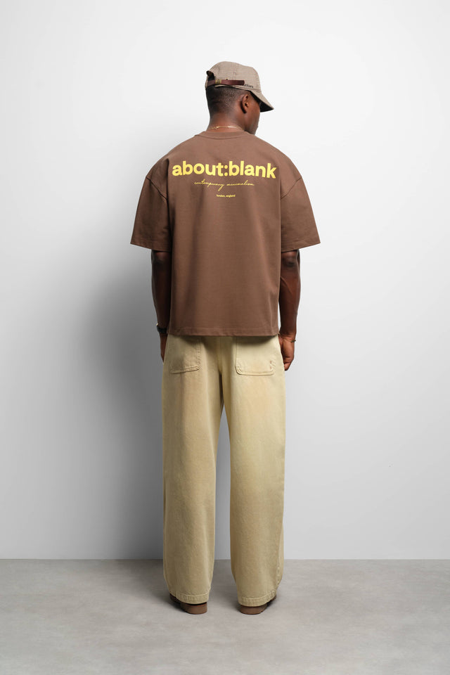 box t-shirt brown/yellow