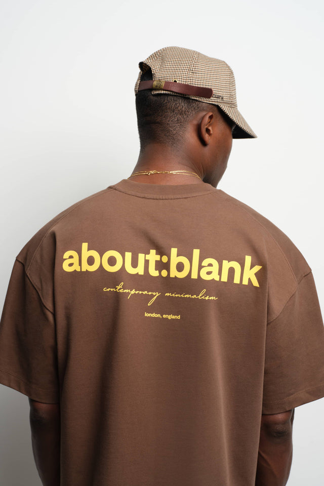 box t-shirt brown/yellow