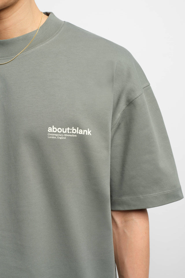 dual logo t-shirt sage/ecru