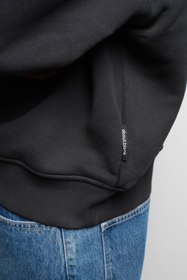 washed raglan sweat black