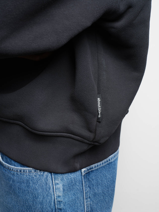 washed raglan sweat black