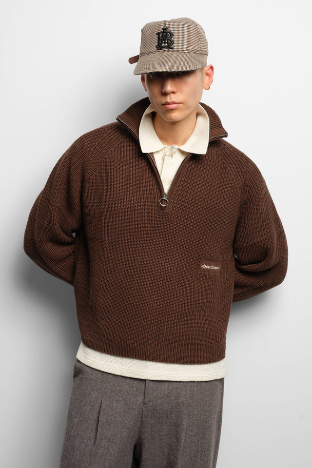 funnel knit brown