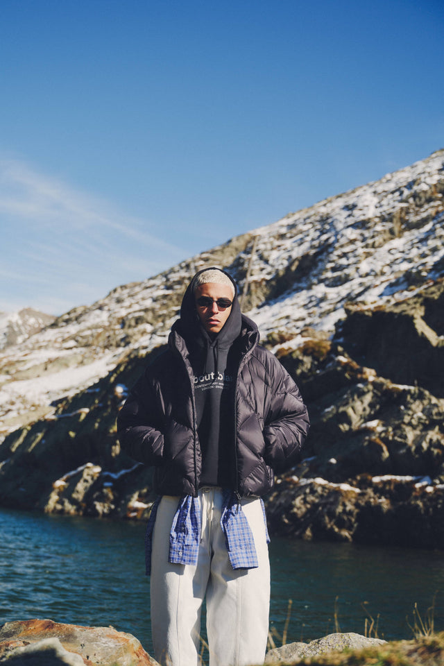 garcon hoodie washed black