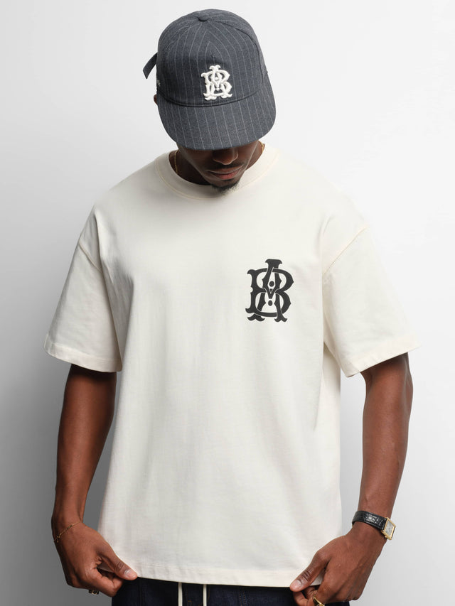 monogram t-shirt oat/black