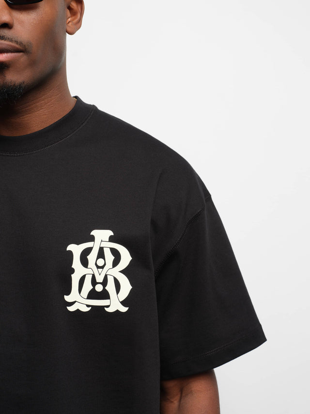 monogram t-shirt black/ecru