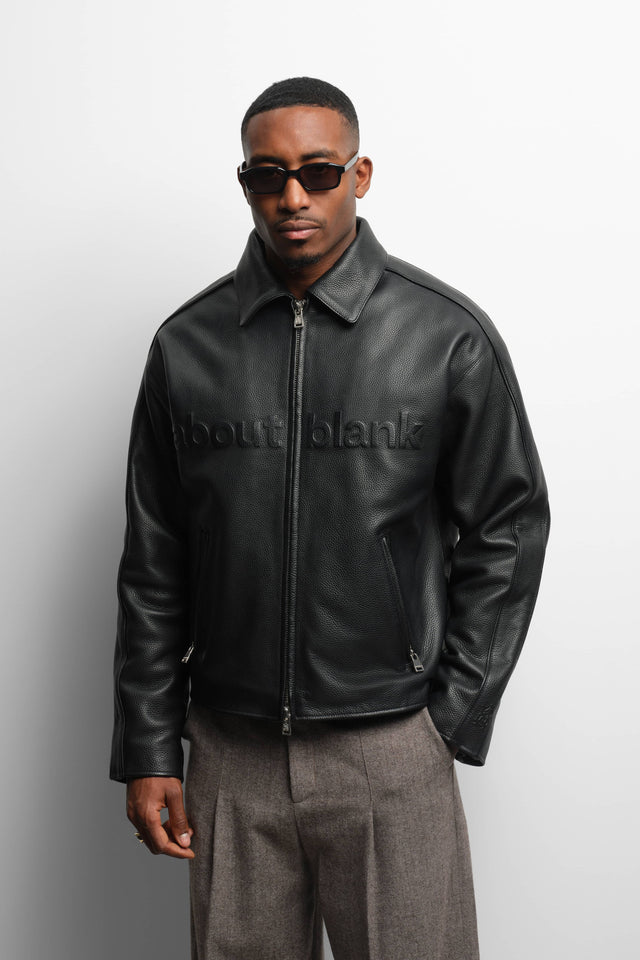 leather jacket black