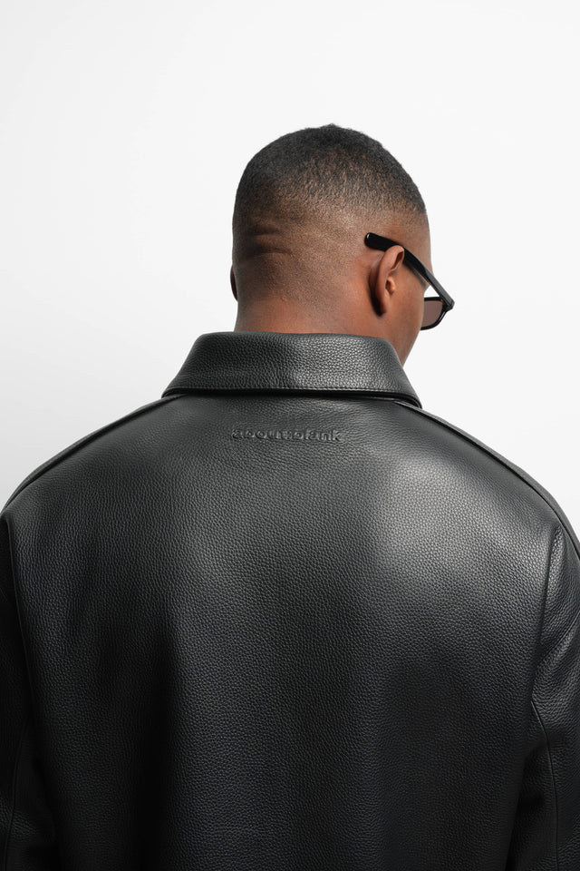 leather jacket black