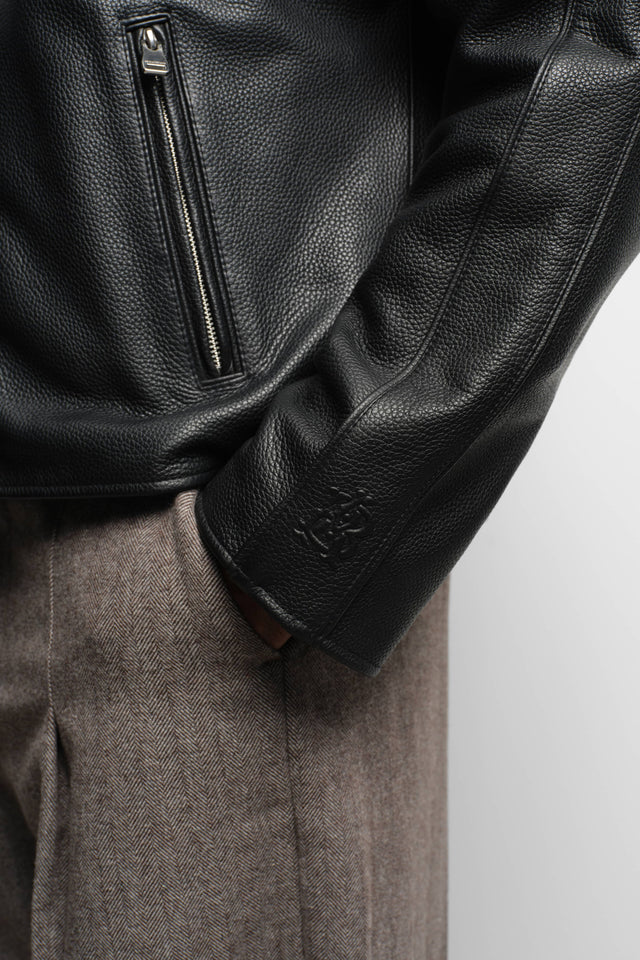 leather jacket black