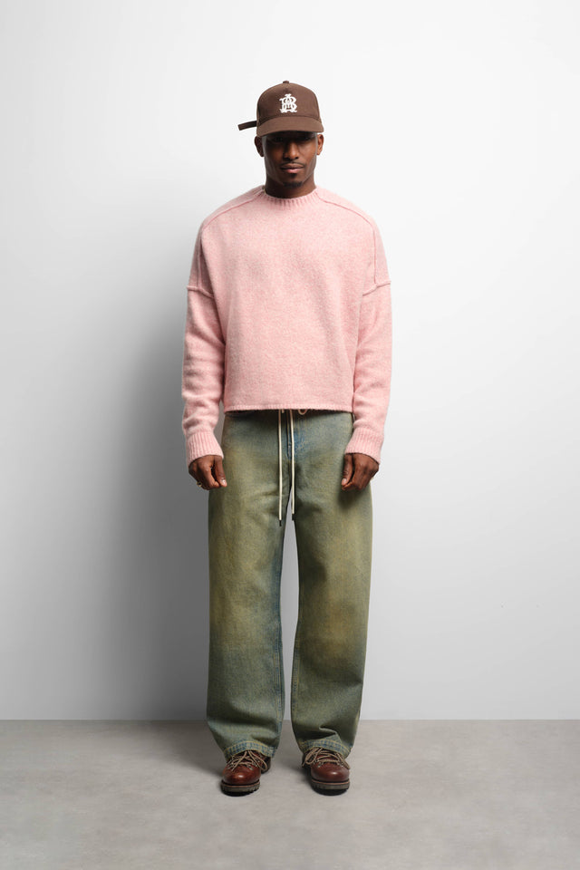 exposed mock neck pink