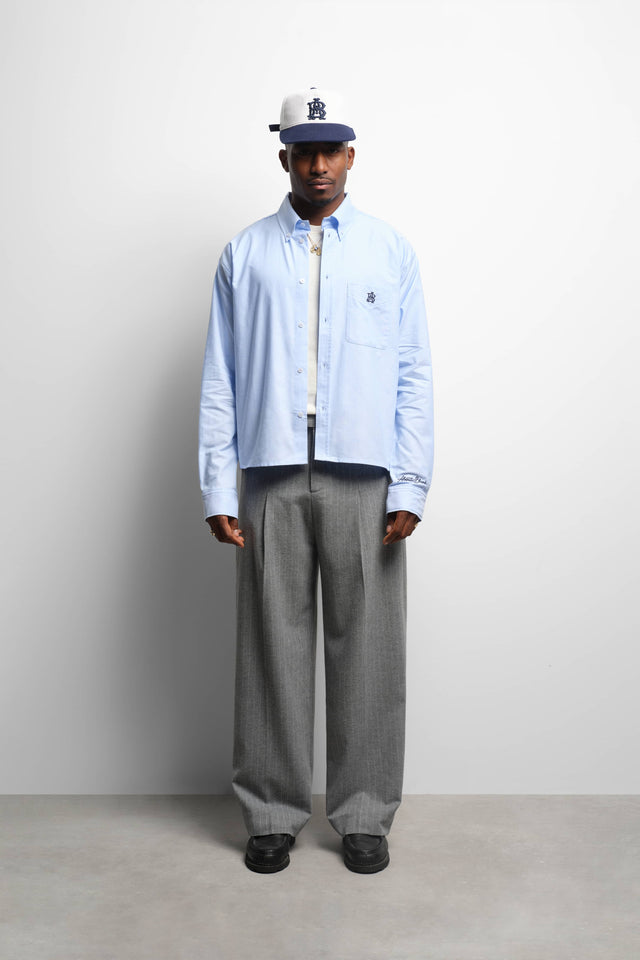 monogram oxford shirt blue